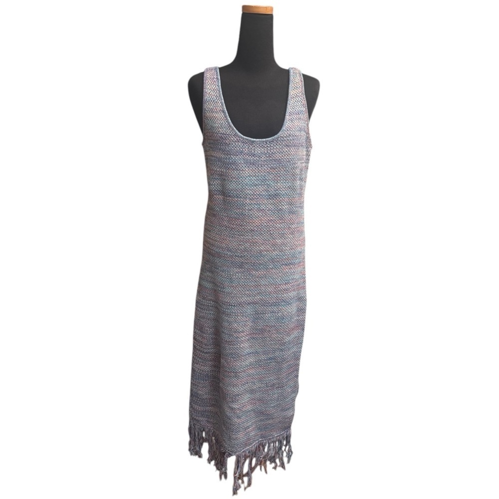 FUTURE COLLECTIVE ALANI NOELLE Crochet Fringe Dress Boho Sleeveless SZ SM Swim - Picture 6 of 17